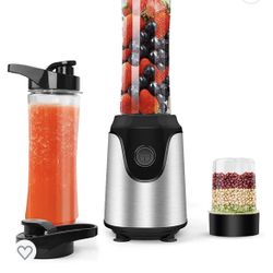 Personal Blender Countertop Smoothies Shakes: Professional Small Vegetable Food Blender Powerful Smoothie Maker Fruit Milkshake Mixer - 2x600ML Portab