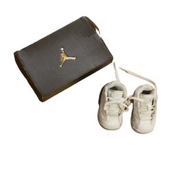 New Nike Air Jordan 13 Retro low BT white/metallic silver infant sneakers. 2C.