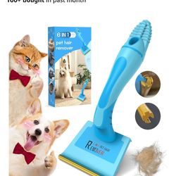 6IN1Pet Hair Remover Tool, Animal Fur Removal Tool for Car Rug,Dog and Cat Hair Remover,Couch,Furniture,Carpet(8.27inches)