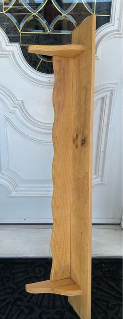 Solid wooden wall shelf