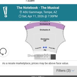 Notebook Broadway Musical Play Tickets 