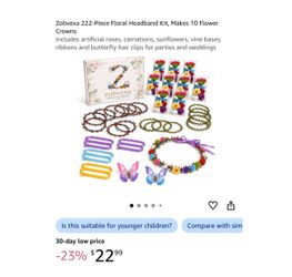 Brand new 222-Piece Floral Headband Kit