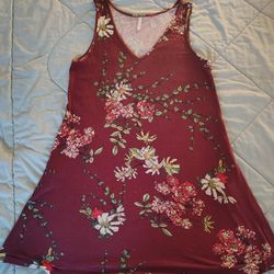 Bishuige Floral Midi Summer Dress Size Large
