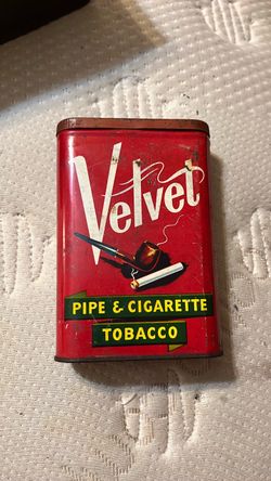 Velvet Pipe & Cigarette Tobacco Tin