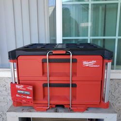 Milwaukee Packout 2 Drawer Toolbox With Dividers Brand New Never Used. Hablo Español 