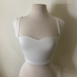 White crop top