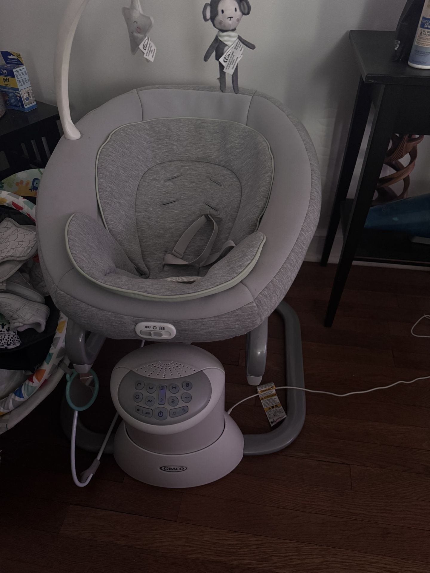 Graco Soothe My Way with Removable Rocker, Madden - Versatile Baby Swing & Portable Rocker