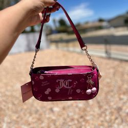Raspberry Pink Cherry Juicy Couture shoulder bag