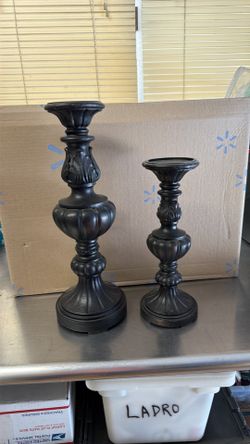 2 candlesticks 15 & 12 inch