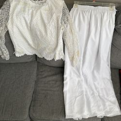 Sequin Formal Blouse And Skirt Size 12