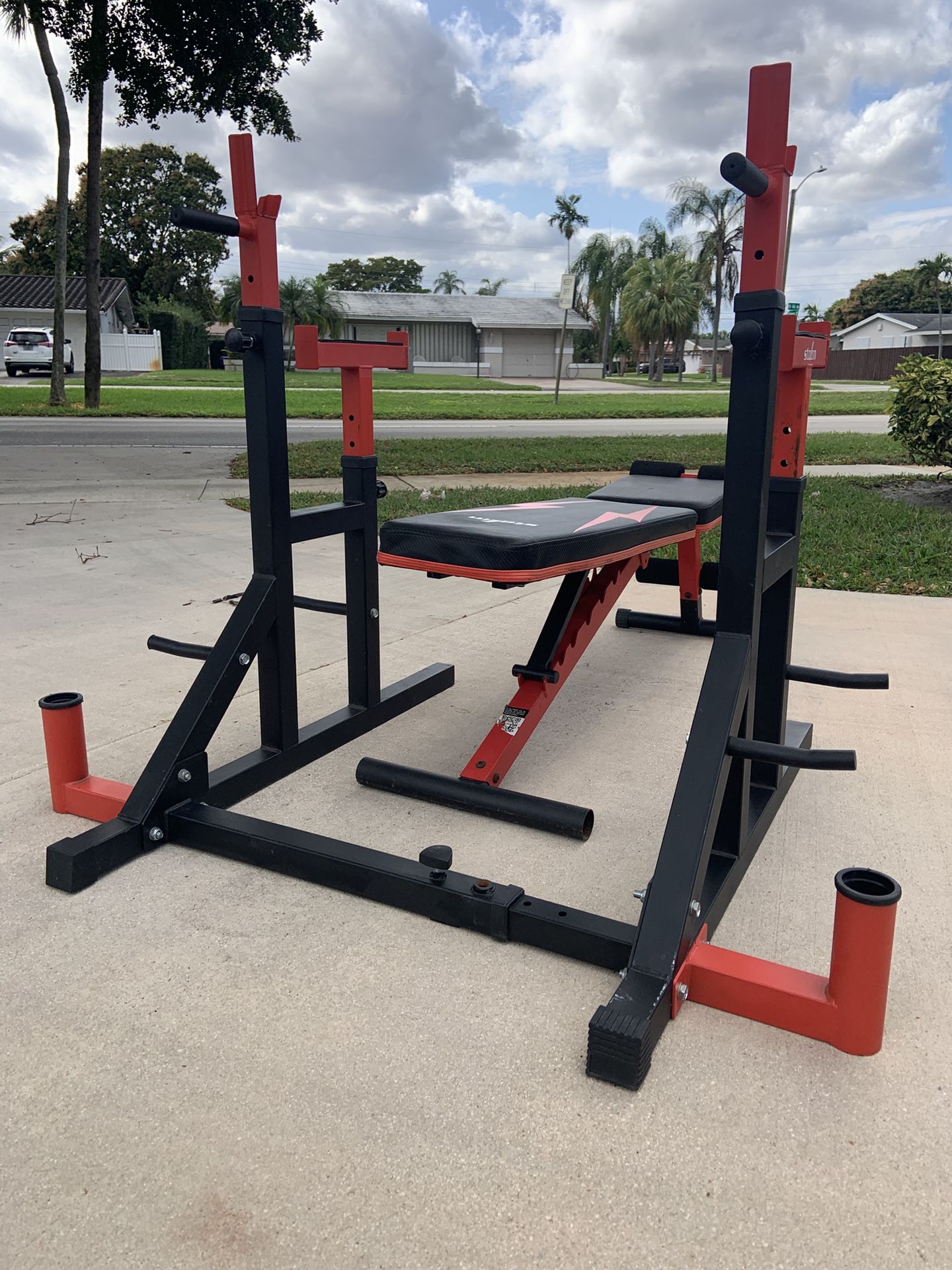 Adjustable Weight Bench And Matching Squat / Bench Press Rack for Sale ...