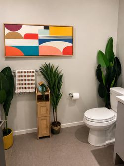 18x40 LARGE! Kate & Laurel Mid-Century Framed Art