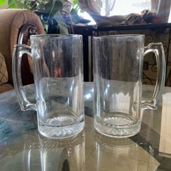 Tall glass cups