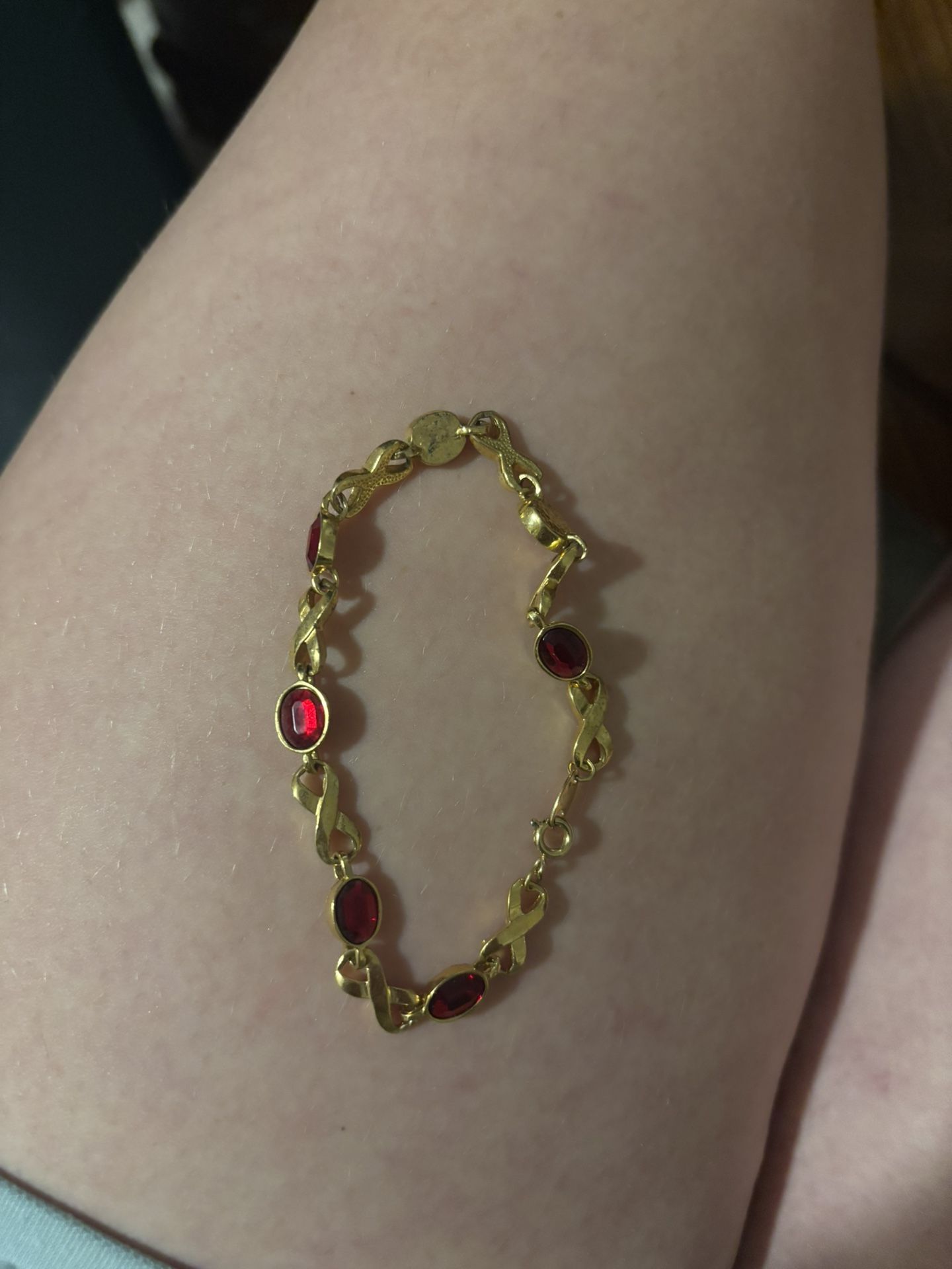 Gold And Ruby Bracelet