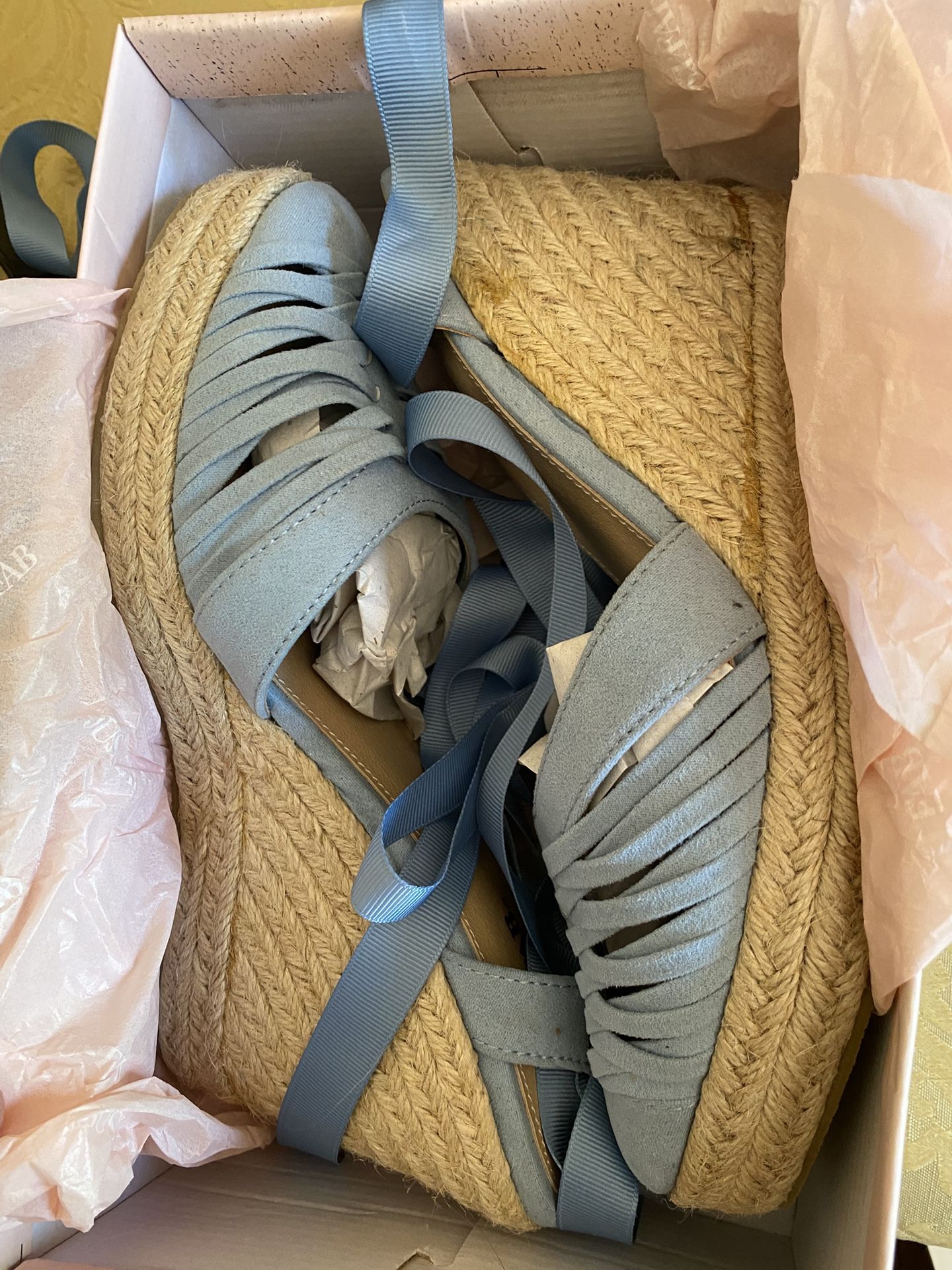 Size 8 Wedge Shoes Sky Blue