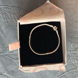 Pandora Moments Barrel Clasp Snake Chain Bracelet 