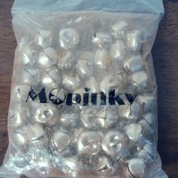 Jingle Bells, Christmas Bells, 1 Inch Craft Bells Bulk DIY Bells for Home Decoration, 50 Pcs, Silver 