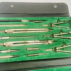 Vintage German Drafting Instruments Set 