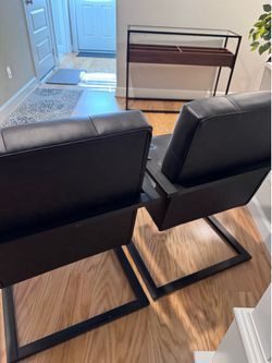 Set of 2 Faux Leather Office Chairs - $150 for Both