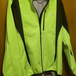 Mens XL medium Weight Cycling Hi-vis Jacket