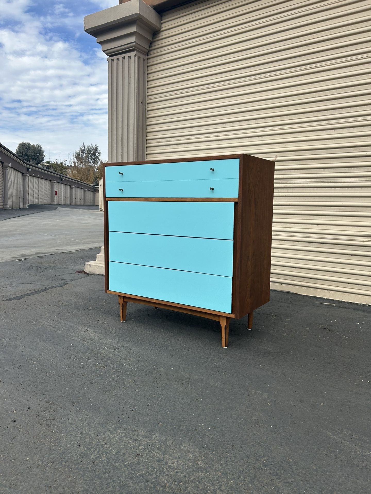 Mid Century Modem Highboy Dresser By BP John
