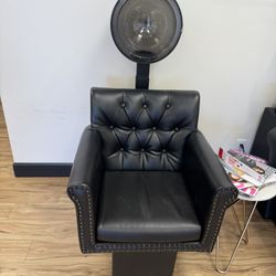 Black Faux Leather Dryer Chairs
