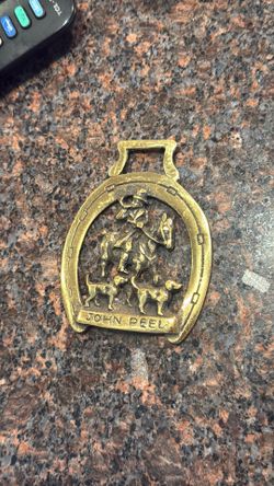 Vintage John Peel Huntsman Horse Medallion