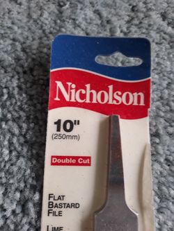 NEW Nicholson 10" Flat Bastard File - Double Cut