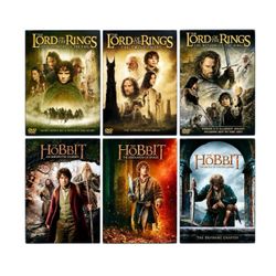 The Lord Of The Rings Trilogy / The Hobbit Trilogy (DVD, 2016, 6-Disc Set)