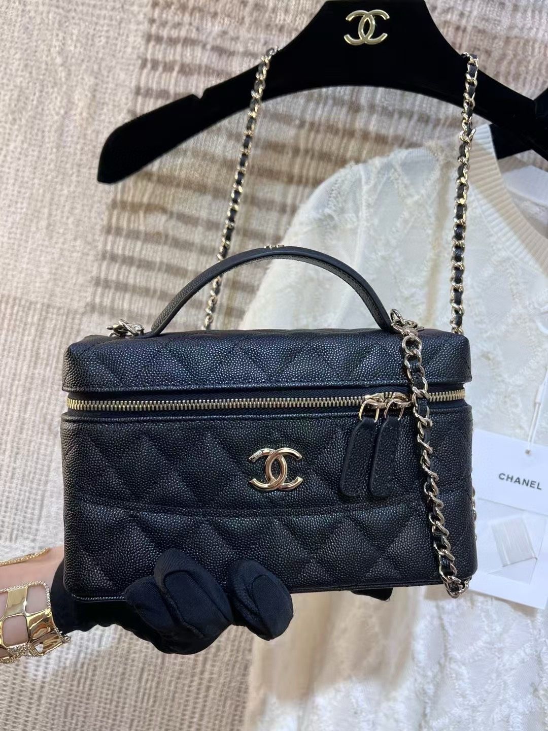 Chanel 25c black shoulder bag