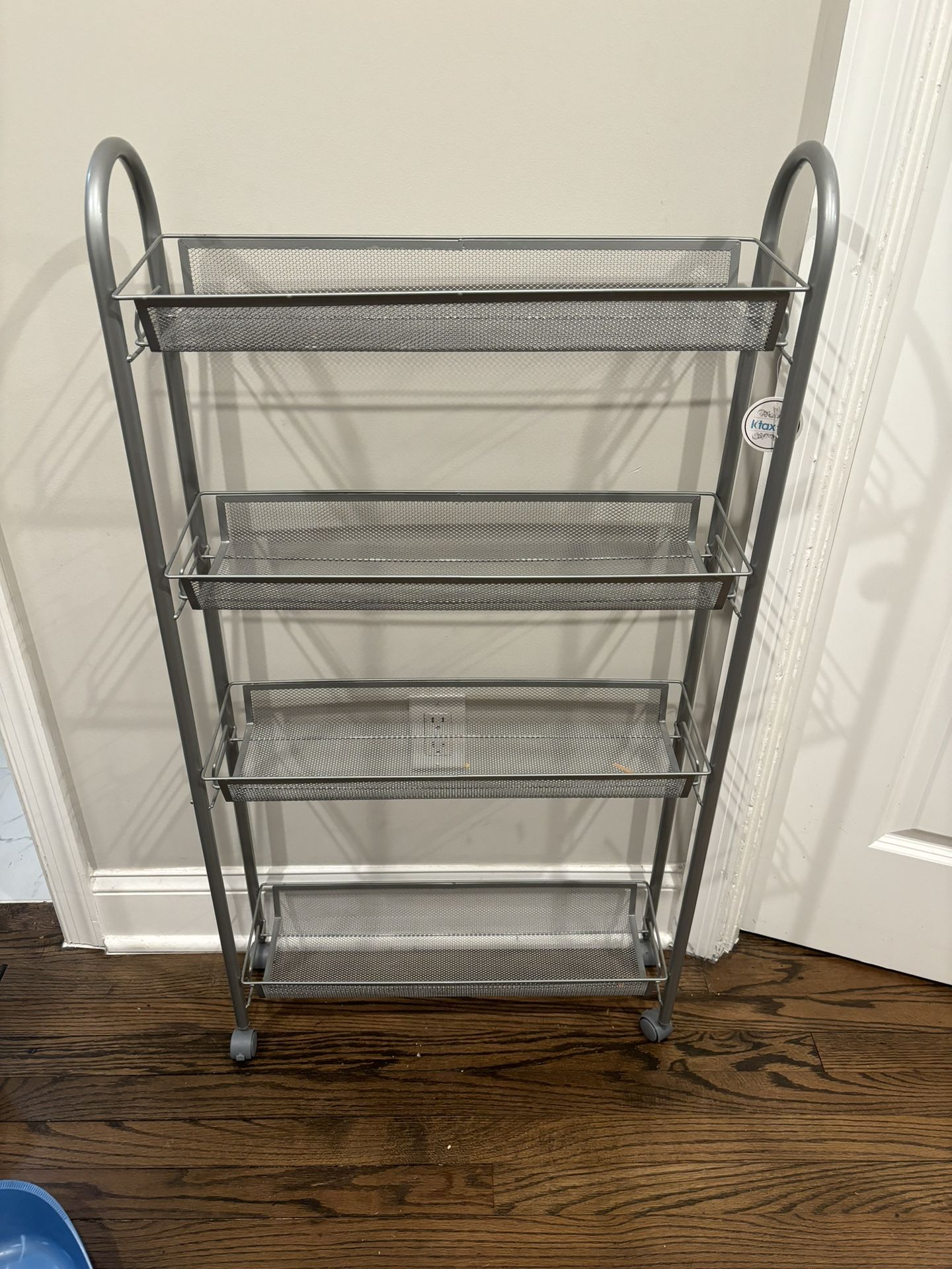 Silver Rolling Cart 