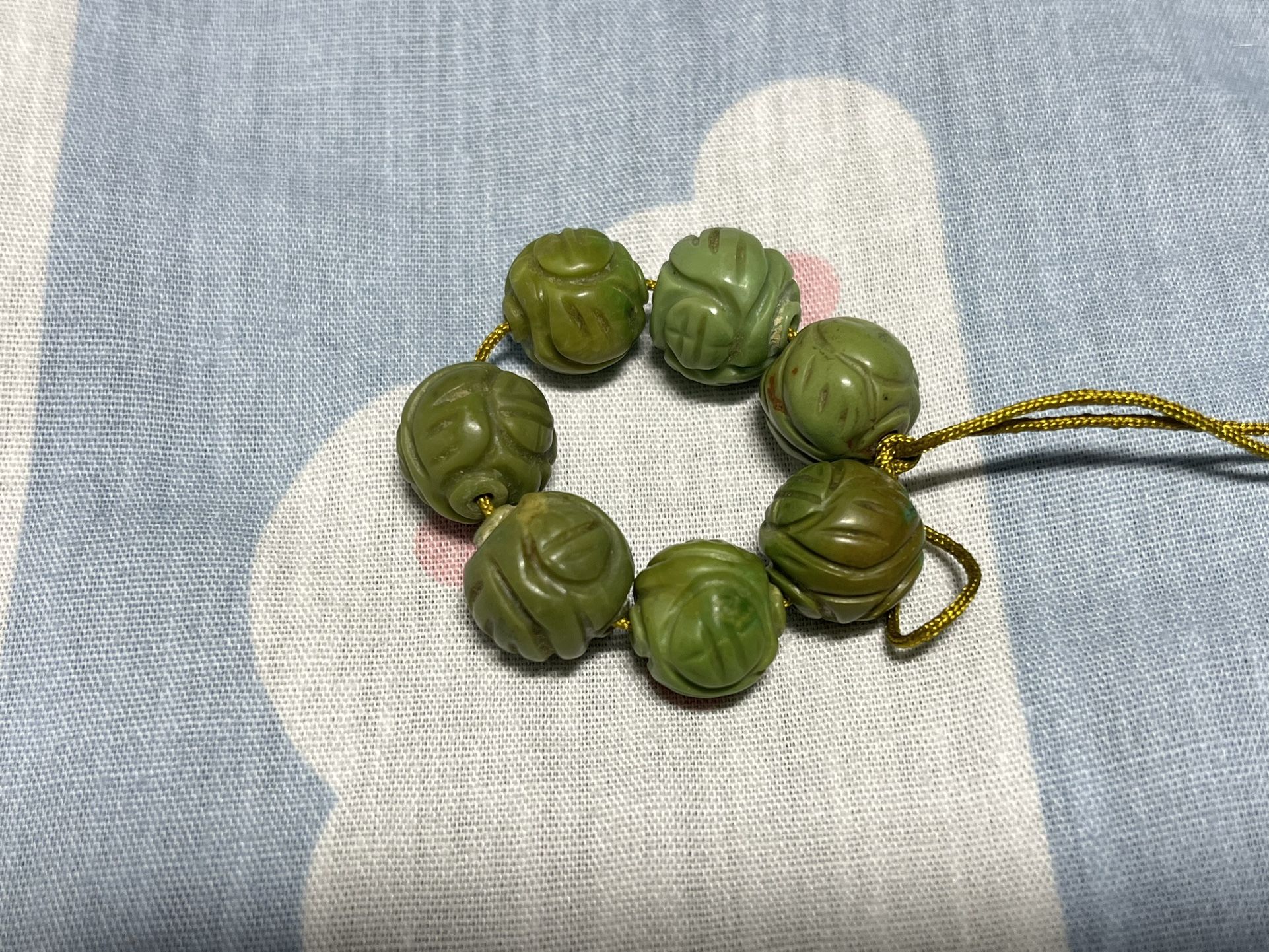 Vintage turquoise longevity beads