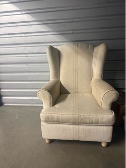 Pottery barn wingback chair with optional rocking chair base
