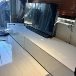 Modern White TV stand 