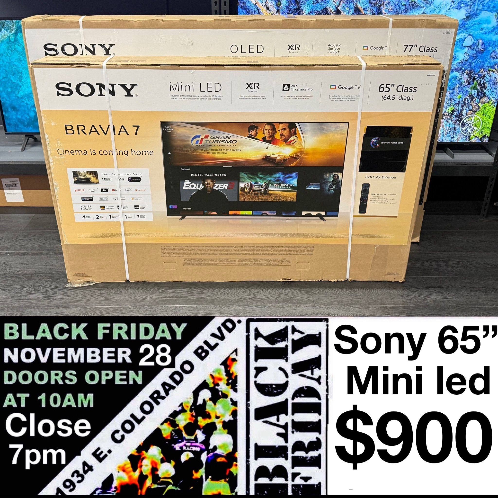 Sony Bravia 65 inch Bravia 7 mini LED 4K TV Smart black Friday sale