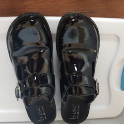 Black Patent Mary Jane Clogs