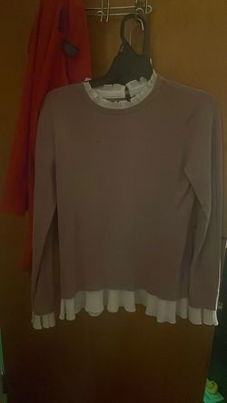 Women's Long Sleeve Top with Ruffle Trim