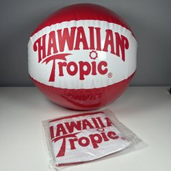 Vintage New Hawaiian Tropic Inflatable Beach Ball 22" Diameter! Brand New