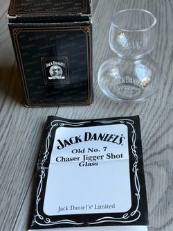 NEW-Jack Daniel’s Old No. 7 Chaser Jigger Shot Glass 3.5” Tall