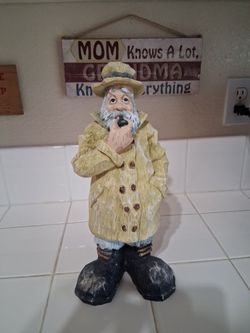 Vintage Resin/Plaster Nautical Fisherman/Sea Captain Figurine