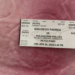 San Diego Padres Ticket 