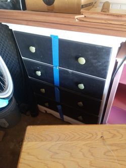 Black and white dresser