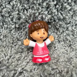 Fisher Price Little People Mia Girl School Girl In Pink Jumper Valentines Hearts