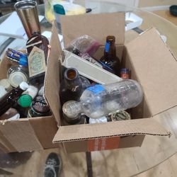 Two Boxes Of Vintage Bottles