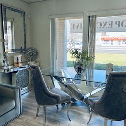 Dinning Table With Console Table And Matching Mirror $50 Down  