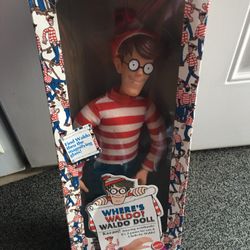 Where’s Waldo doll in box 1991  No accessories  