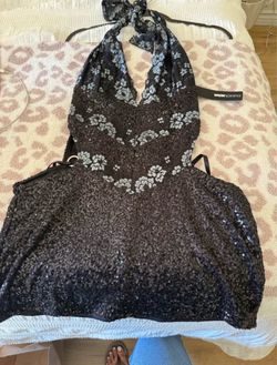 Sequin Halter Dress