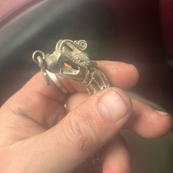 Tibetan Silver Dualingn Dragons Bracelet 
