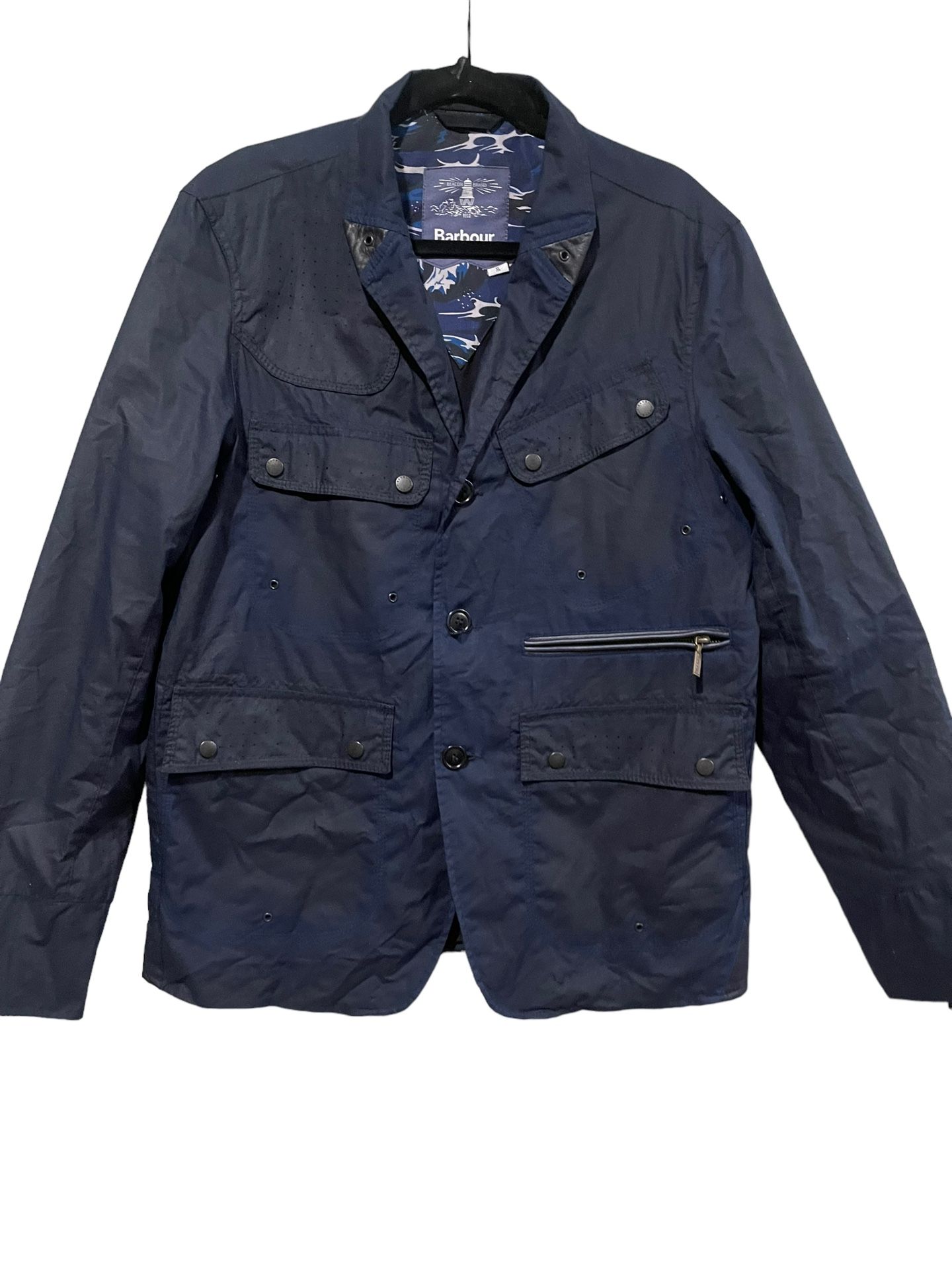 Barbour X White Mountaineering Wax Lapel Jacket Navy Skyfall Bond