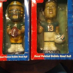 Dan Marino Brett Favre NFL Bobblehead Antique